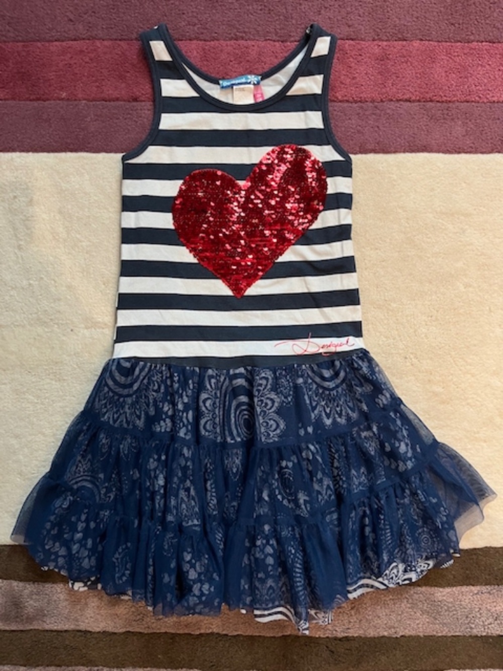 Desigual Sequin Children's Dress - Size 7/8 - VGUC